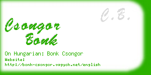 csongor bonk business card